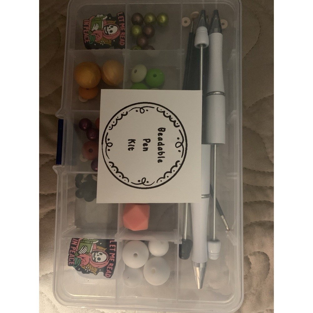 Skeleton Let Me Read Beadable Pen‎ Kit DIY  Includes 3 Pens 3 Focals Refills 3